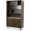 Boekenkast Lio Mangohout Travertin 120x220cm - bruin - Loft24.nl
