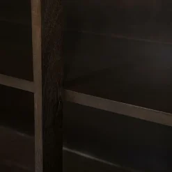 Boekenkast Lio Mangohout Travertin 120x220cm - bruin - Loft24.nl