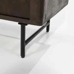 Boekenkast Lio Mangohout Travertin 120x220cm - bruin - Loft24.nl