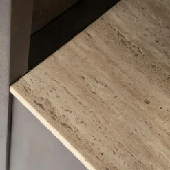 Boekenkast Lio Mangohout Travertin 120x150cm - bruin - Loft24.nl