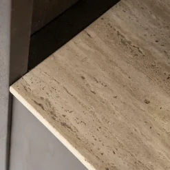 Boekenkast Lio Mangohout Travertin 120x150cm - bruin - Loft24.nl