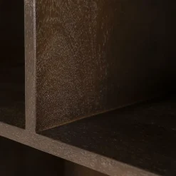 Boekenkast Lio Mangohout Travertin 120x150cm - bruin - Loft24.nl