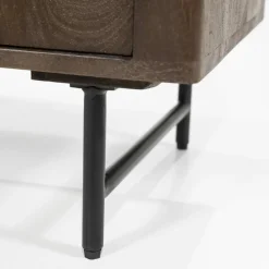 Boekenkast Lio Mangohout Travertin 120x150cm - bruin - Loft24.nl