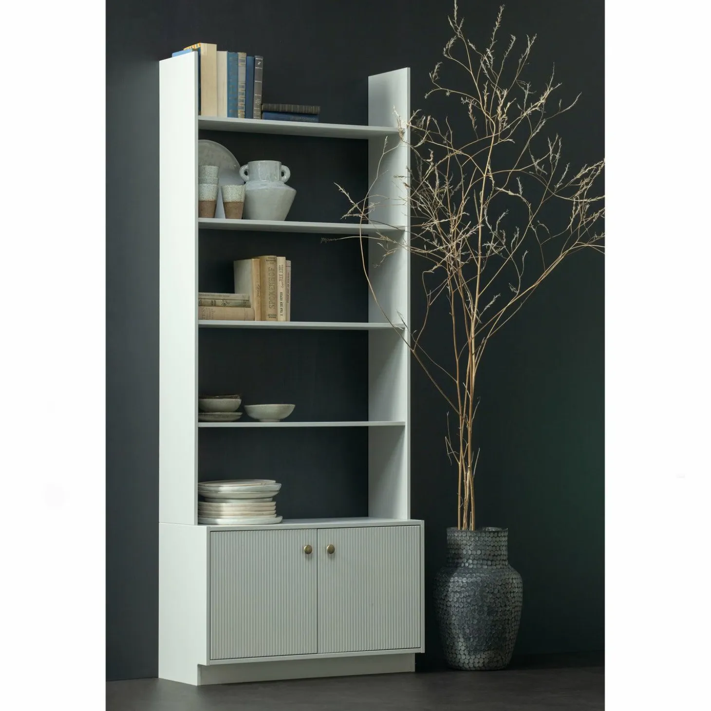 Boekenkast Madu Grenenhout 200 x 80cm - Loft24.nl