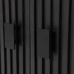 Boekenkast Remi Mangohout en Metaal 200 x 200 cm - Zwart - Loft24.nl