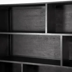 Boekenkast Remi Mangohout en Metaal 200 x 200 cm - Zwart - Loft24.nl