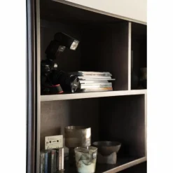 Boekenkast Remi Mangohout en Metaal 200 x 200 cm - Zwart - Loft24.nl