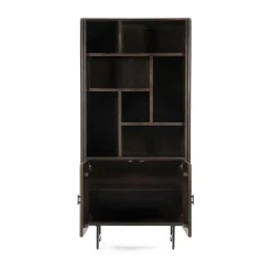 Boekenkast Remi Mangohout en Metaal 200 x 96 cm - Bruin - Loft24.nl