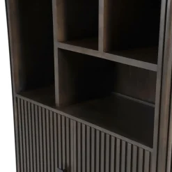 Boekenkast Remi Mangohout en Metaal 200 x 96 cm - Bruin - Loft24.nl