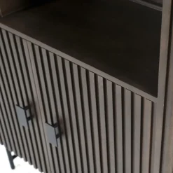 Boekenkast Remi Mangohout en Metaal 200 x 96 cm - Bruin - Loft24.nl