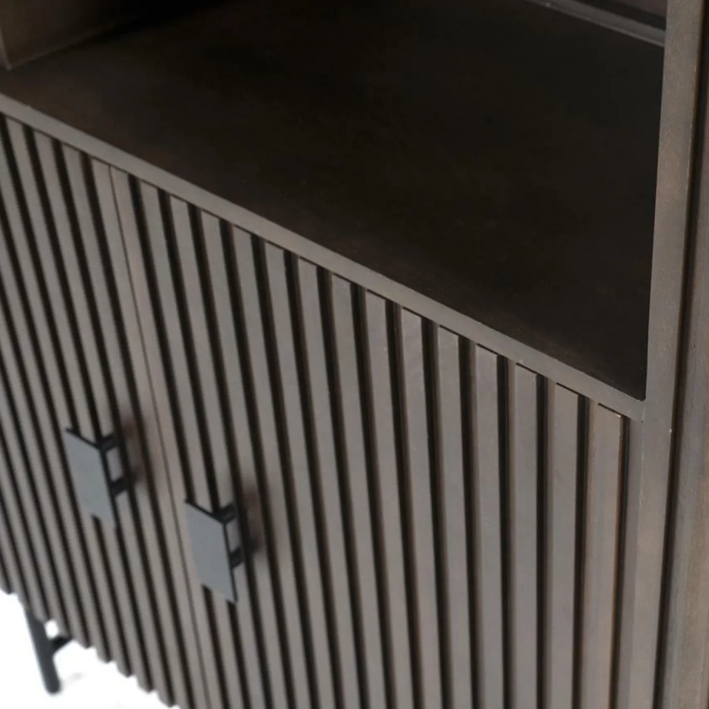 Boekenkast Remi Mangohout en Metaal 200 x 96 cm - Bruin - Loft24.nl