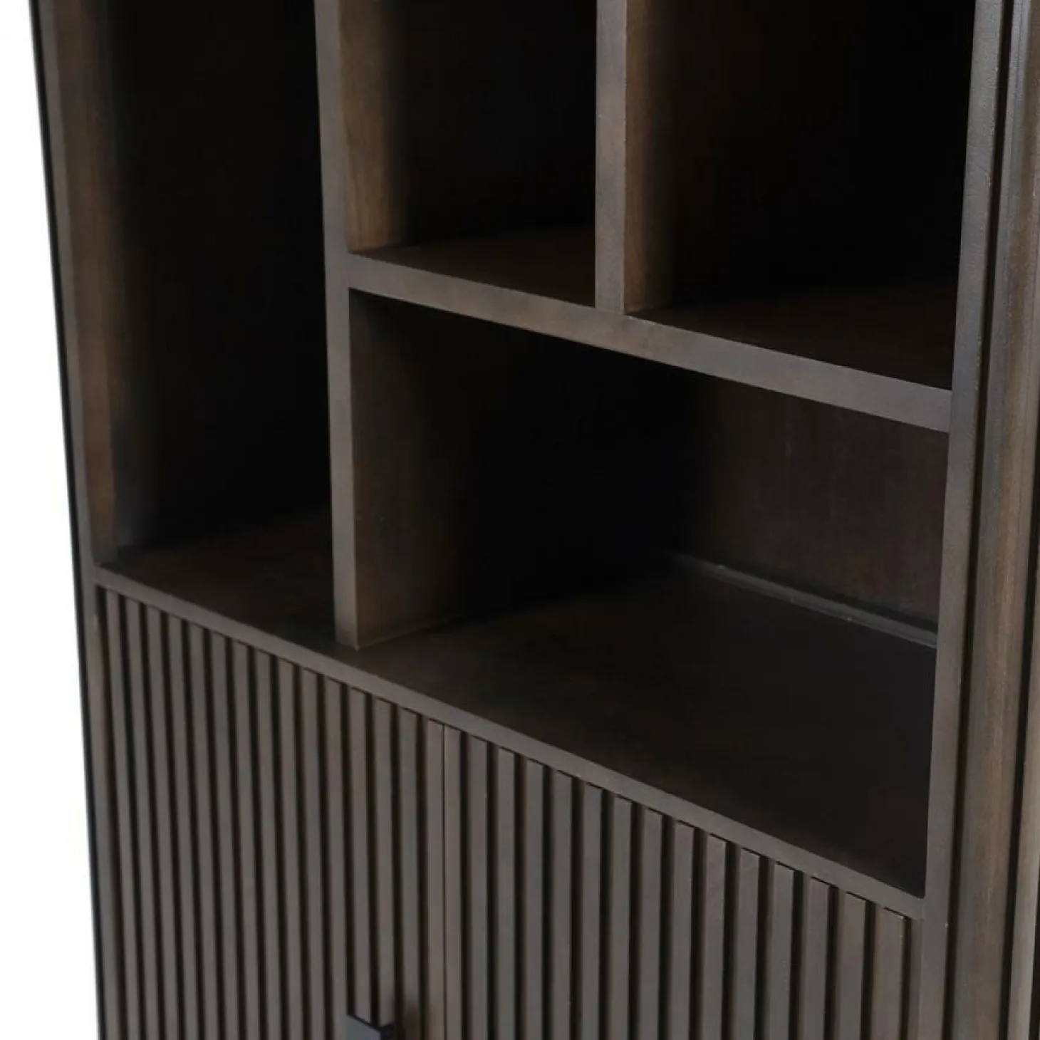 Boekenkast Remi Mangohout en Metaal 200 x 96 cm - Bruin - Loft24.nl