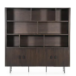 Boekenkast Remi Mangohout en Metaal 200 x 200 cm - Bruin - Loft24.nl