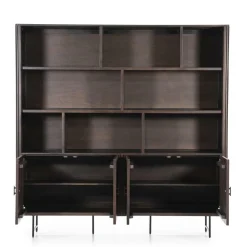 Boekenkast Remi Mangohout en Metaal 200 x 200 cm - Bruin - Loft24.nl