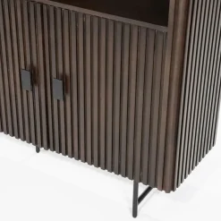 Boekenkast Remi Mangohout en Metaal 200 x 200 cm - Bruin - Loft24.nl