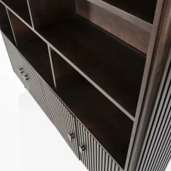 Boekenkast Remi Mangohout en Metaal 200 x 200 cm - Bruin - Loft24.nl