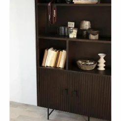 Boekenkast Remi Mangohout en Metaal 200 x 200 cm - Bruin - Loft24.nl