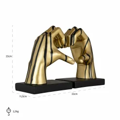 Boekenstandaard Love kleur Goud/Zwart - Loft24.nl