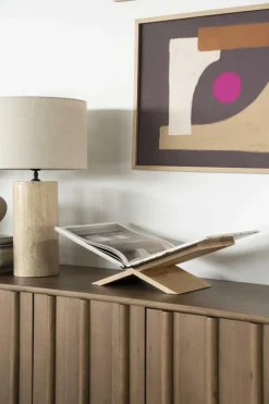 Boekenstandaard Tee Mangohout - Naturel - Loft24.nl