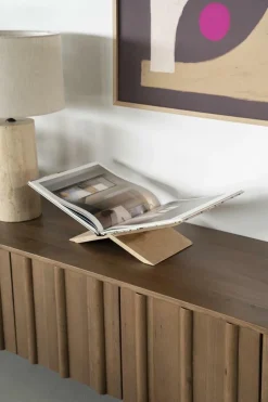 Boekenstandaard Tee Mangohout - Naturel - Loft24.nl