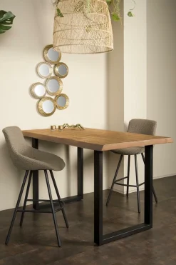 Boomstam Bartafel Ultimo Acaciahout Zwart 140 x 90 cm - Loft24.nl