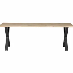 Boomstam Eettafel Tablo Eikenhout, met X-poot - 200cm - Loft24.nl