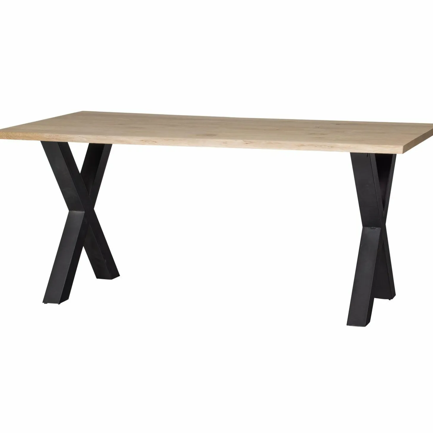 Boomstam Eettafel Tablo Eikenhout, met X-poot - 180cm - Loft24.nl