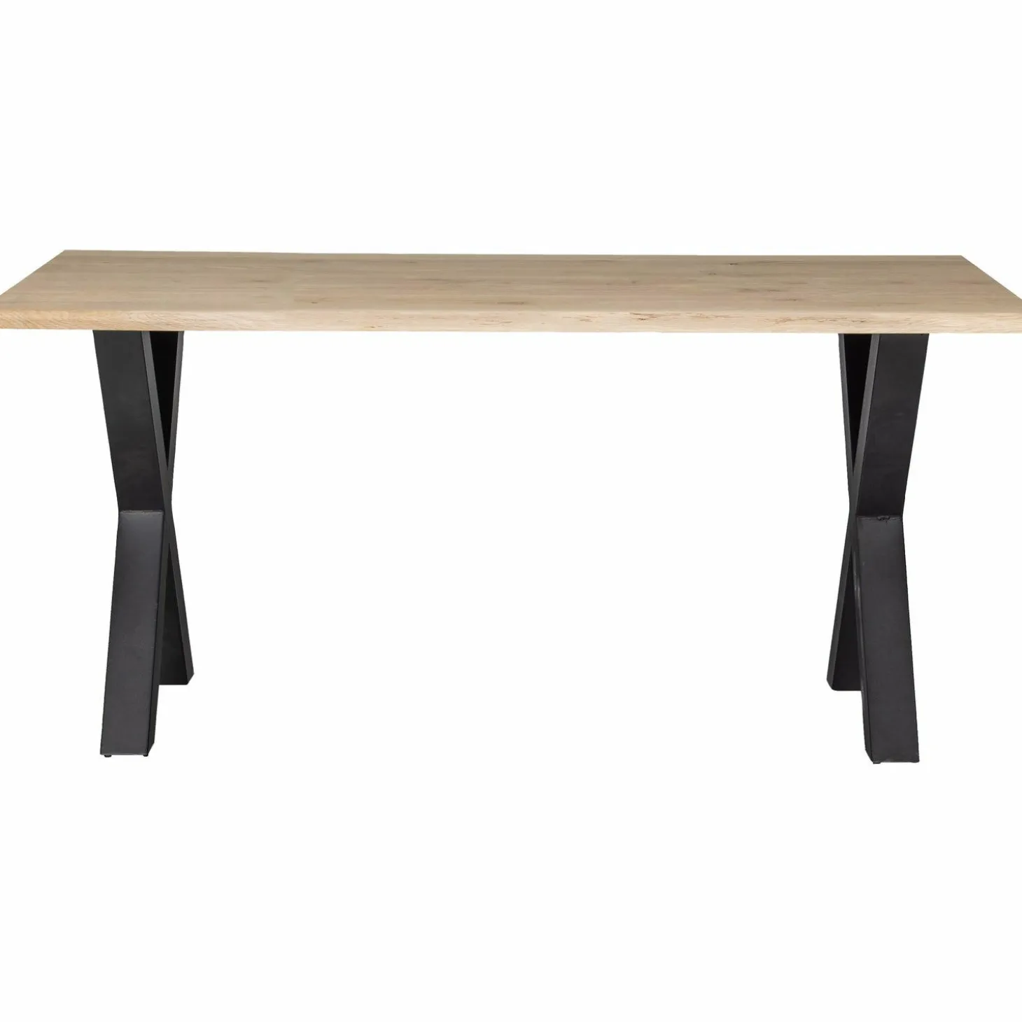Boomstam Eettafel Tablo Eikenhout, met X-poot - 180cm - Loft24.nl