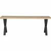 Boomstam Eettafel Tablo Eikenhout, met X-poot - 220cm - Loft24.nl