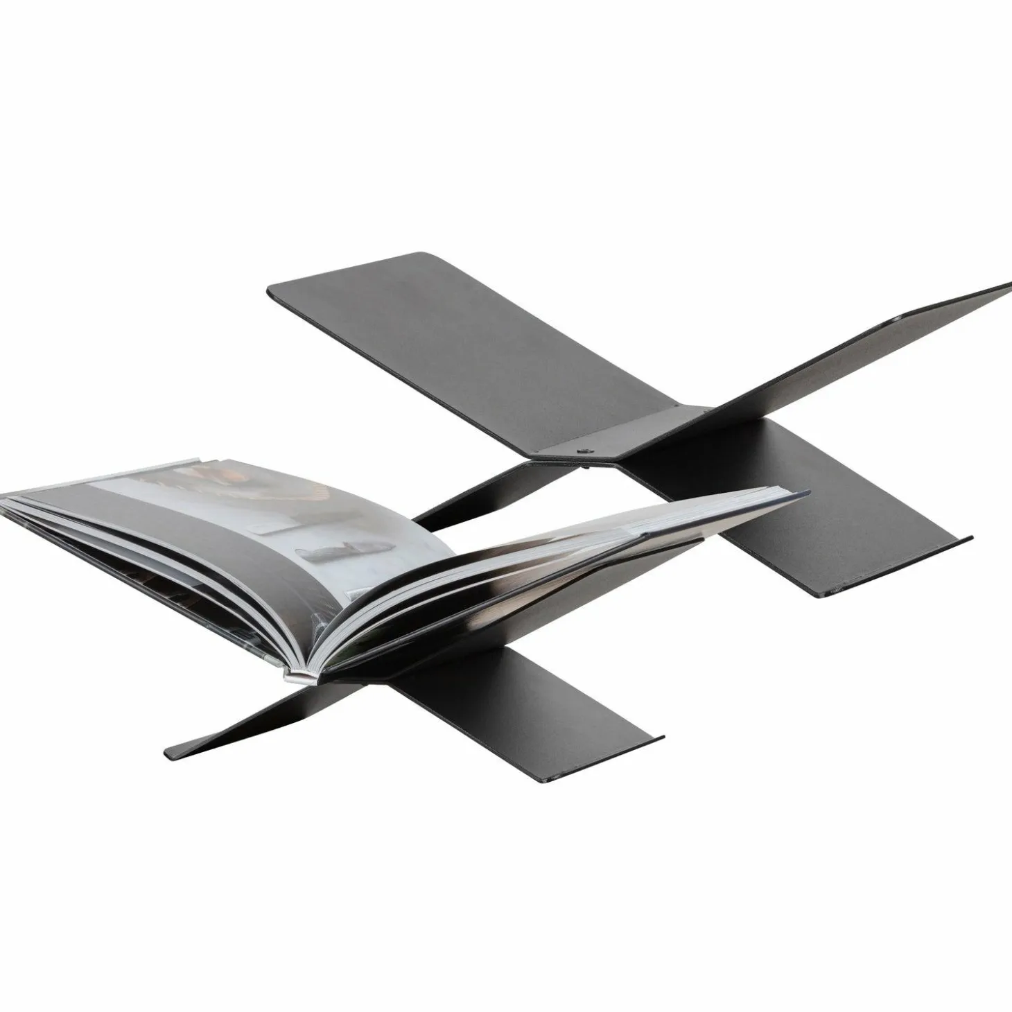 Brook boekenstandaard liggend metaal zwart - Loft24.nl