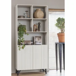 Brook boekenstandaard staand metaal zwart - Loft24.nl