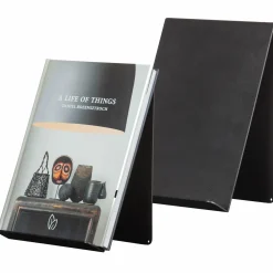 Brook boekenstandaard staand metaal zwart - Loft24.nl