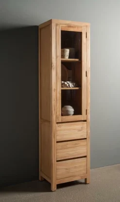 Buffetkast Corona Teak met 1 deur - Loft24.nl