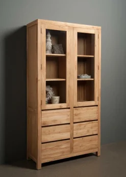 Buffetkast Corona Teak met 2 deuren en 6 laden - Loft24.nl