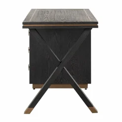 Bureau Hunter Eiken 150 cm - Zwart rustiek - Loft24.nl