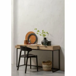 Bureau Silas Eiken, 140 x 44cm, kleur Naturel - Loft24.nl