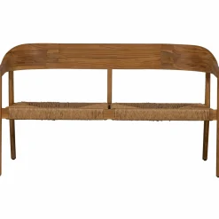 Chena tuinbankje met ronde rug wicker/teak naturel - Loft24.nl