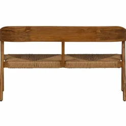 Chena tuinbankje met ronde rug wicker/teak naturel - Loft24.nl