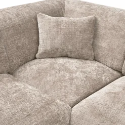 Cloud hoekbank links geweven chenille naturel - Loft24.nl