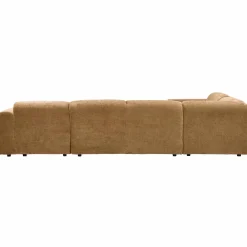 Cloud hoekbank links geweven chenille honinggeel - Loft24.nl