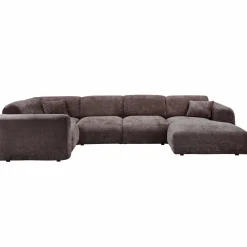 Cloud hoekbank links geweven chenille warm bruin - Loft24.nl