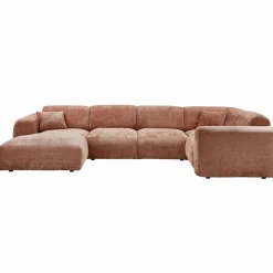 Cloud hoekbank rechts geweven chenille terra - Loft24.nl