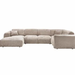 Cloud hoekbank rechts geweven chenille naturel - Loft24.nl