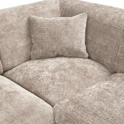 Cloud hoekbank rechts geweven chenille naturel - Loft24.nl