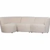 Coco 3-zits ronding links bouclé creme - Loft24.nl