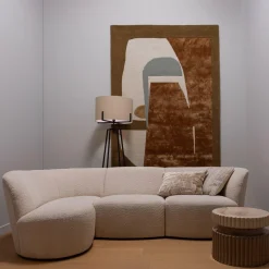 Coco 3-zits ronding links bouclé creme - Loft24.nl