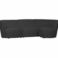 Coco 3-zits ronding rechts bouclé donkergrijs - Loft24.nl