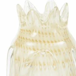 Crown handgevormde vaas glas off white 30x12cm - Loft24.nl