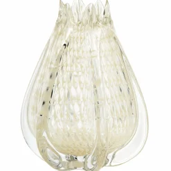 Crown handgevormde vaas glas off white 24x18cm - Loft24.nl