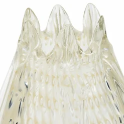 Crown handgevormde vaas glas off white 24x18cm - Loft24.nl